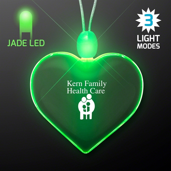 Light Up Acrylic Heart Necklace - Image 6
