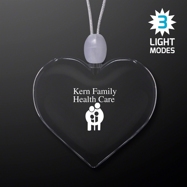 Light Up Acrylic Heart Necklace - Image 9