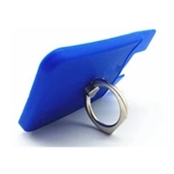 Silicone Phone Wallet w/ Finger Ring Holder & Custom Logo - Image 2