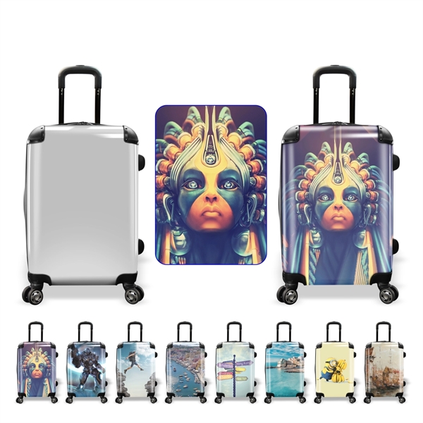 Full Color Carry-On Luggage Case, Full Color Process Travel - Image 1
