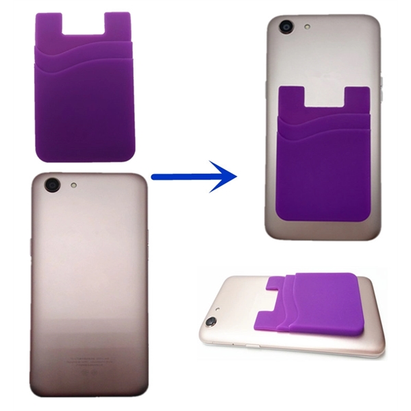 Silicone Phone Wallet with double pocket holder - Image 4
