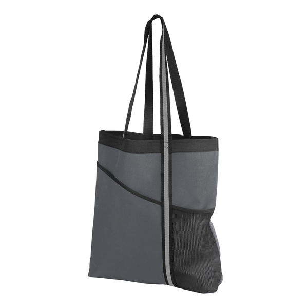 Dual Pocket Reflective Accent Tote - Image 1