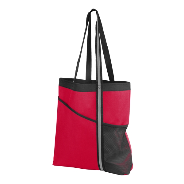 Dual Pocket Reflective Accent Tote - Image 3
