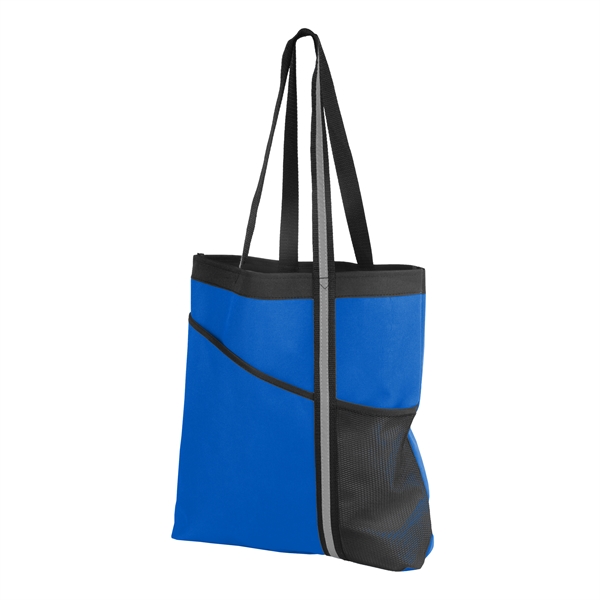Dual Pocket Reflective Accent Tote - Image 5