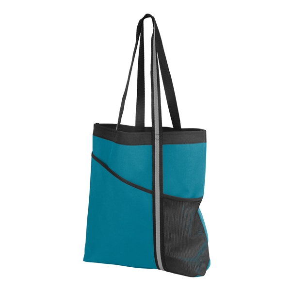 Dual Pocket Reflective Accent Tote - Image 6