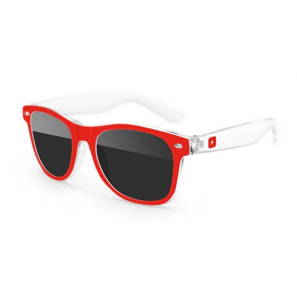 2-Tone Clear Retro Sunglasses - Image 3