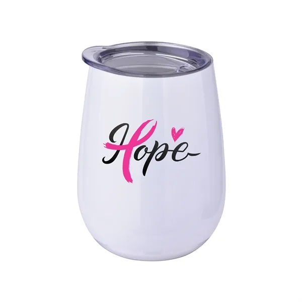 10 oz Stainless Steel Stemless Wine Glass - Image 1