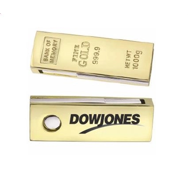 Gold Bar Swivel Flash Drive