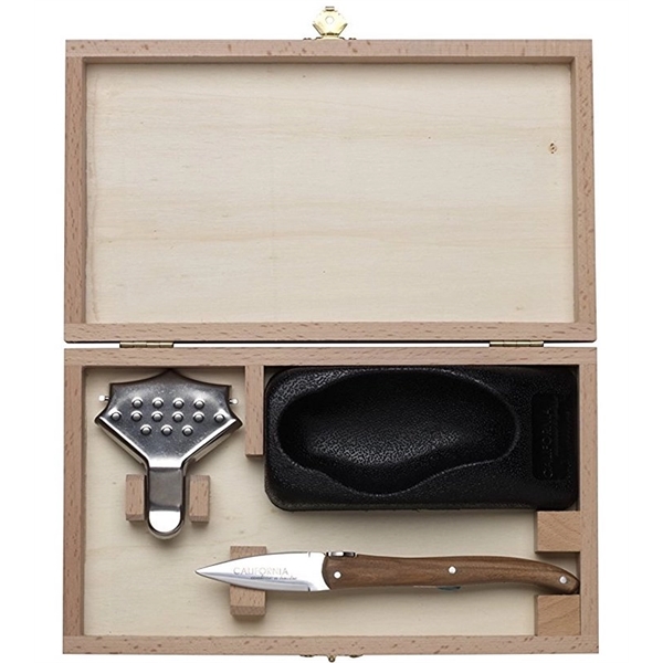 Oyster Knife & Shucker Tool Set in Pinewood Gift Box - Image 8