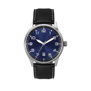 Unisex Watch 41mm Stainless Steel watch with Blue Sunray ...