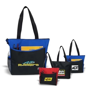 Convention Tote Bag with Side Pockets and Pen Holders