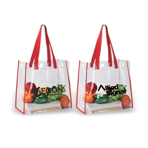NFL Approved Clear Open Tote with Webbing Handles