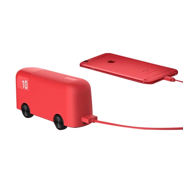 London Bus 10000mAh Power Bank with 4 Rolling Wheels - Image 6