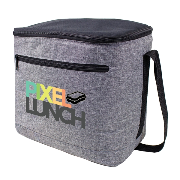 Heather Gray 12-16 Can Vertical Cooler Bag - Image 1