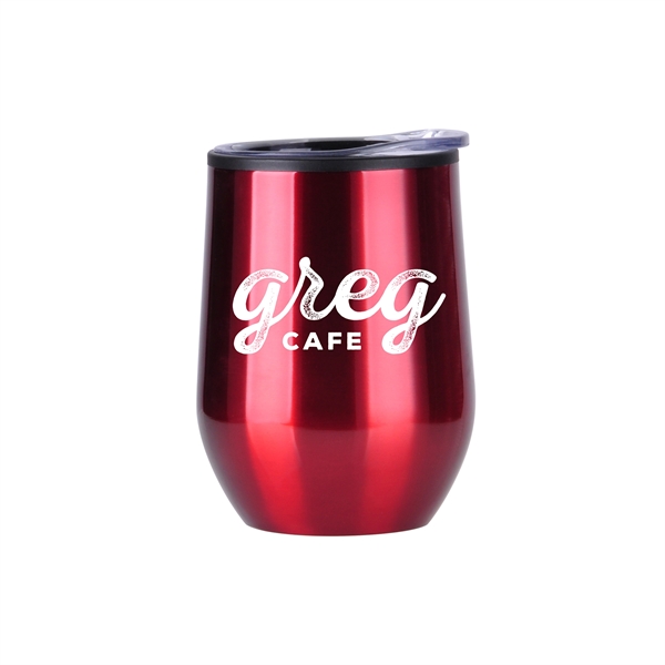 12 oz Stainless Steel Stemless Wine Glass With PP Lining - Image 4