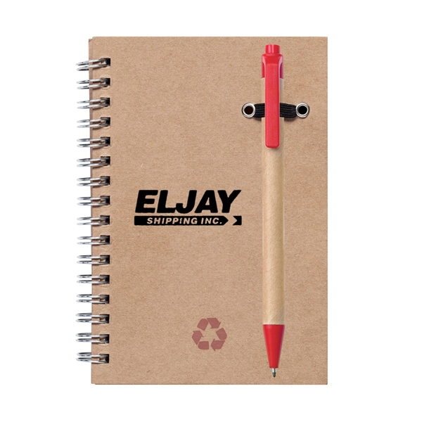 Recycled Notebook/Pen Combo - 5"x7" - Image 12