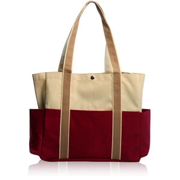 Dual Color Shoulder Tote Bags - Image 7