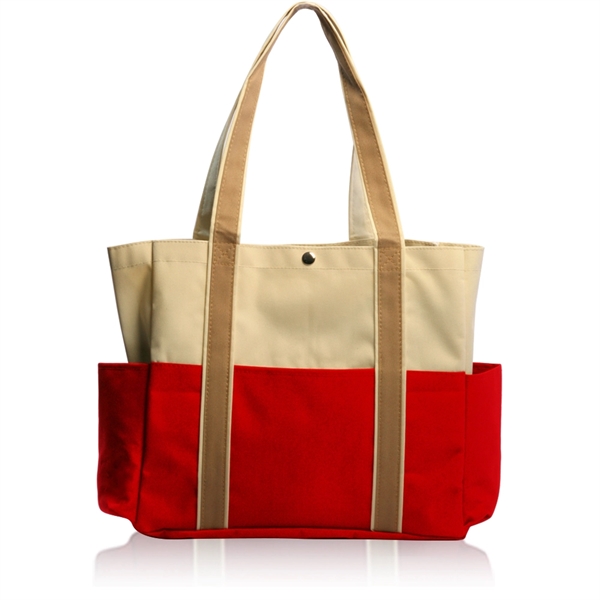 Dual Color Shoulder Tote Bags - Image 9
