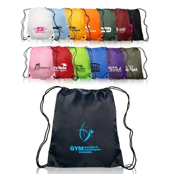 Classic Polyester Drawstring Backpacks - Image 1