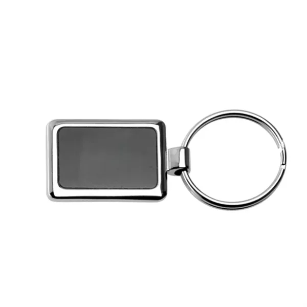 Square Black & Chrome Keychains - Image 2