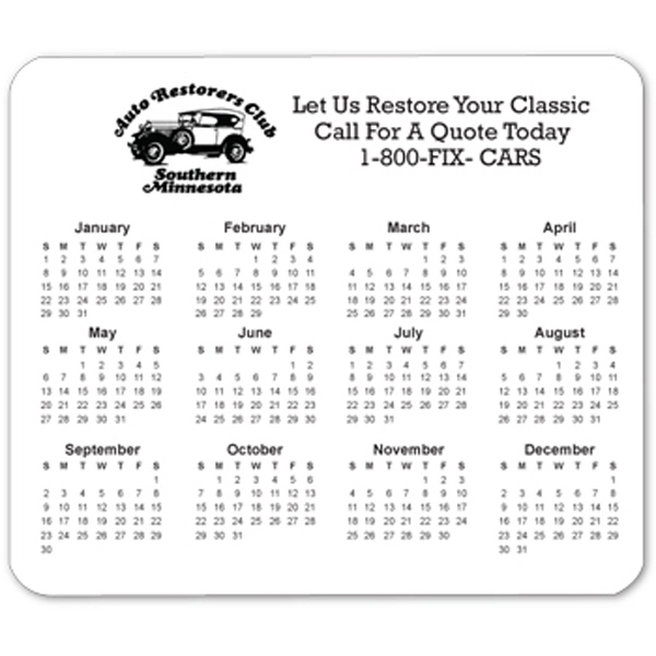 Customized Horizontal Calendar Mouse Pad - Image 3