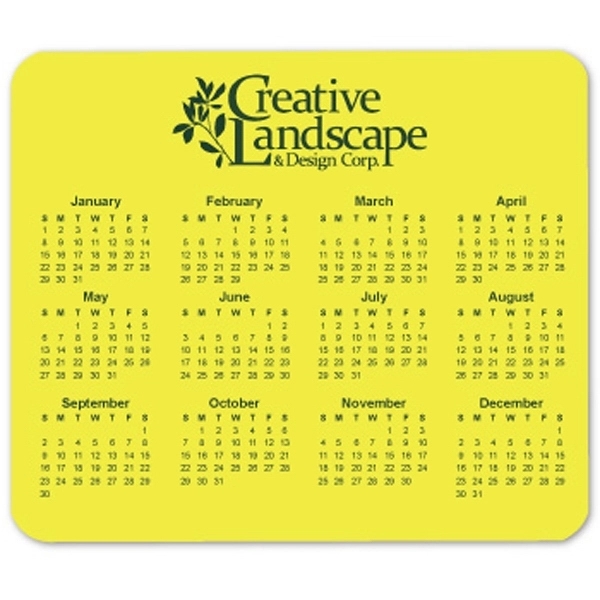 Customized Horizontal Calendar Mouse Pad - Image 6