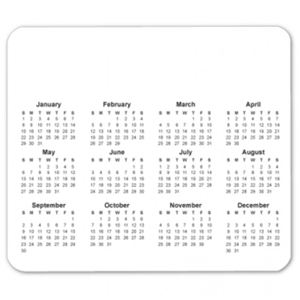 Customized Horizontal Calendar Mouse Pad - Image 11