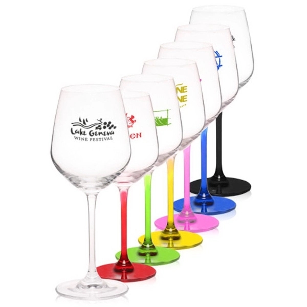 13 oz. Lead Free Crystal Customized Wine Glasses - Image 1