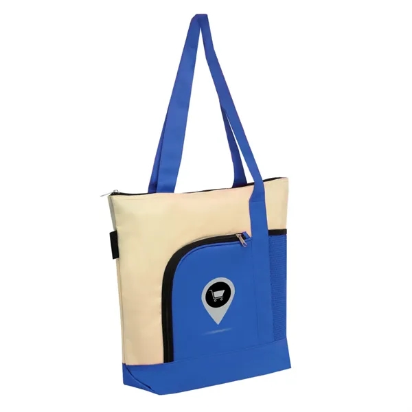 Zipper Polyester Tote Bag - Image 3