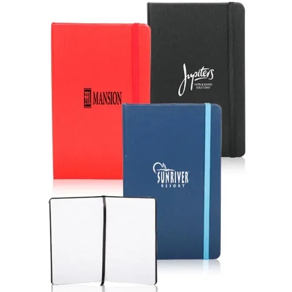 Hardcover Journals with Color Band - Image 1