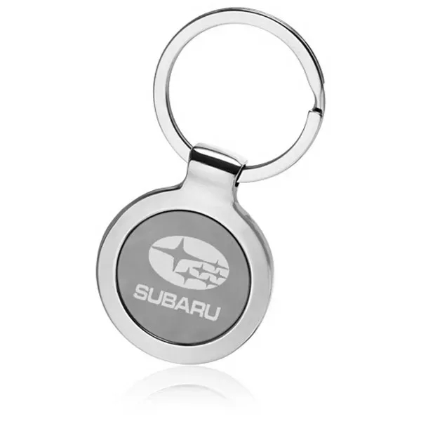 Round Two Tone Keychains - Image 1