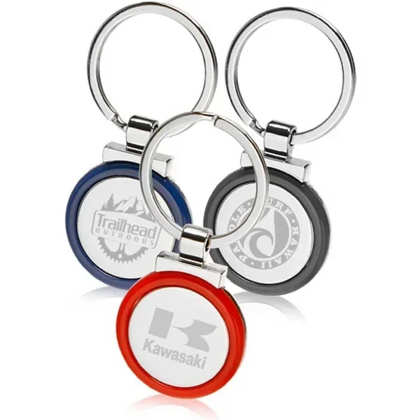 Color Accent Metal Keychains - Image 1