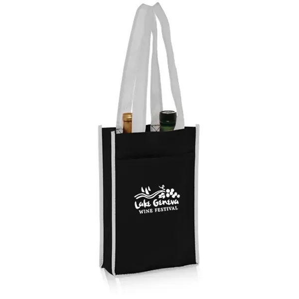Two Bottle Non-Woven Wine Bags - Image 2