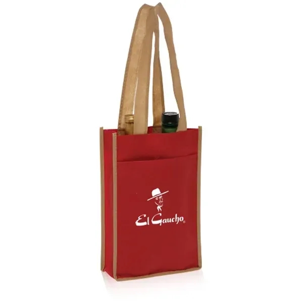 Two Bottle Non-Woven Wine Bags - Image 3