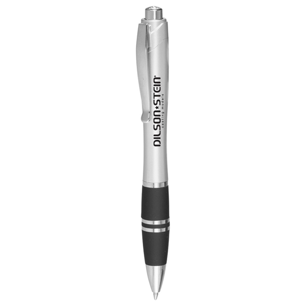 Silver Accent Grip Plastic Pen - Image 14