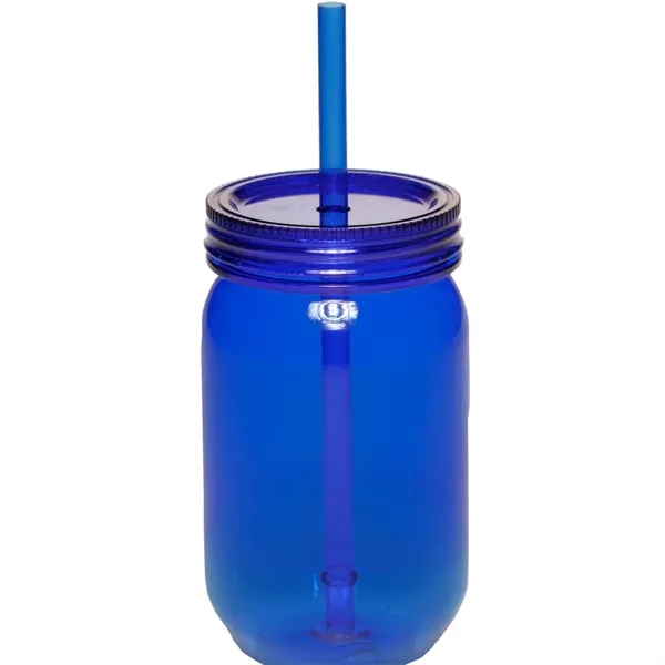 24 oz plastic mason jars with straw - Image 6