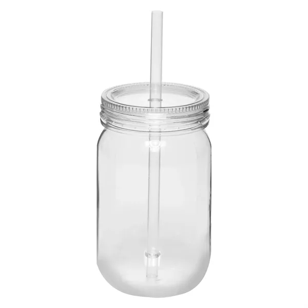 24 oz plastic mason jars with straw - Image 8