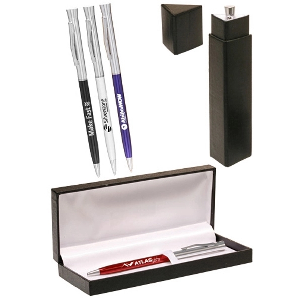 Slim Metal Hotel Pen Gift Set - Image 1