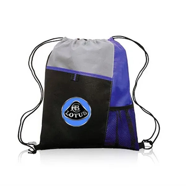Mesh Pocket Drawstring Backpacks - Image 2