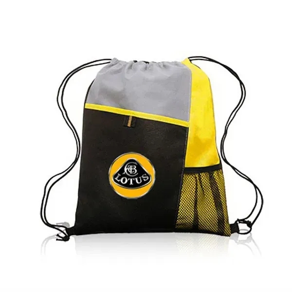 Mesh Pocket Drawstring Backpacks - Image 7