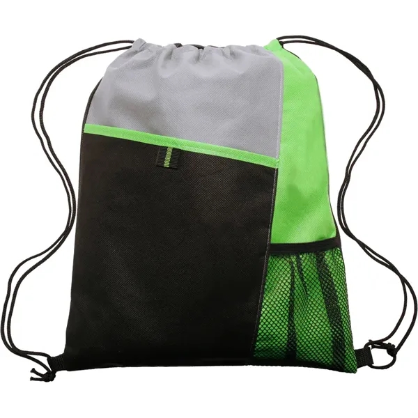 Mesh Pocket Drawstring Backpacks - Image 9