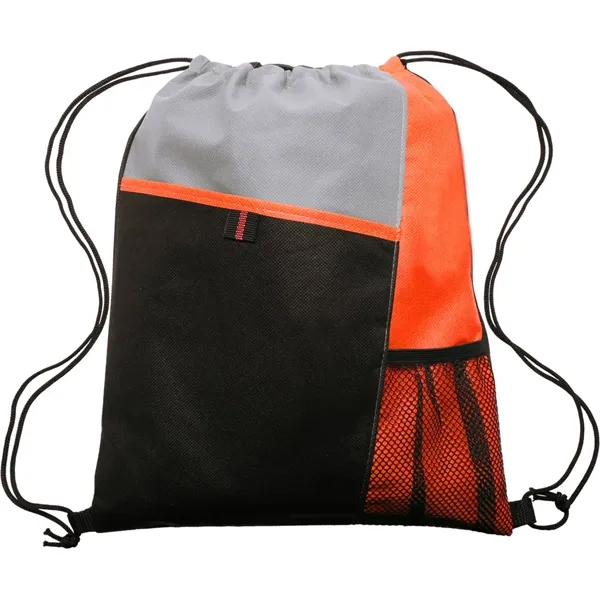 Mesh Pocket Drawstring Backpacks - Image 10