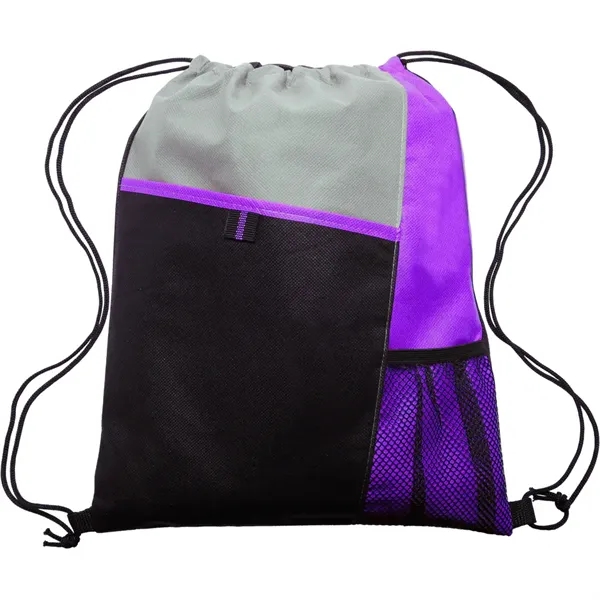 Mesh Pocket Drawstring Backpacks - Image 11