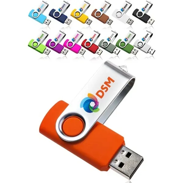 8GB Swivel USB Flash Drives - Image 1