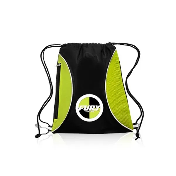 Zipper Side Drawstring Backpacks - Image 3