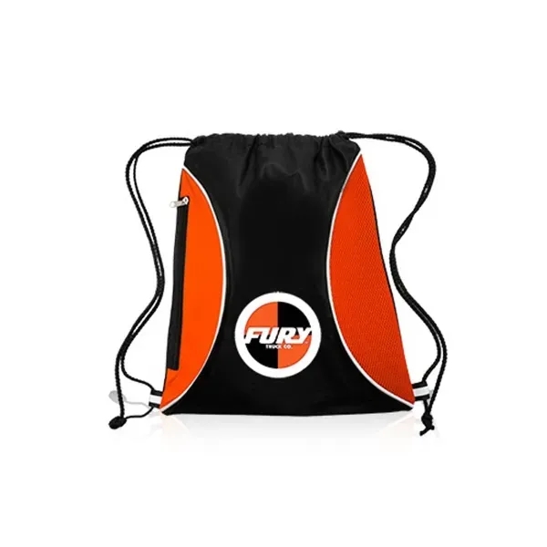 Zipper Side Drawstring Backpacks - Image 4