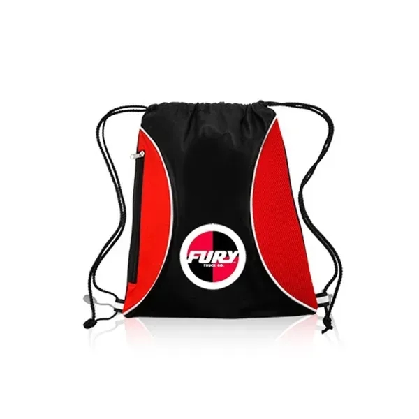Zipper Side Drawstring Backpacks - Image 5