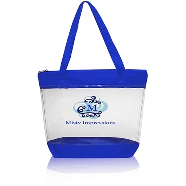 Clear Zippered PVC Tote Bags - Image 2