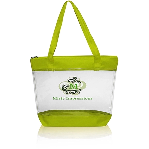 Clear Zippered PVC Tote Bags - Image 3