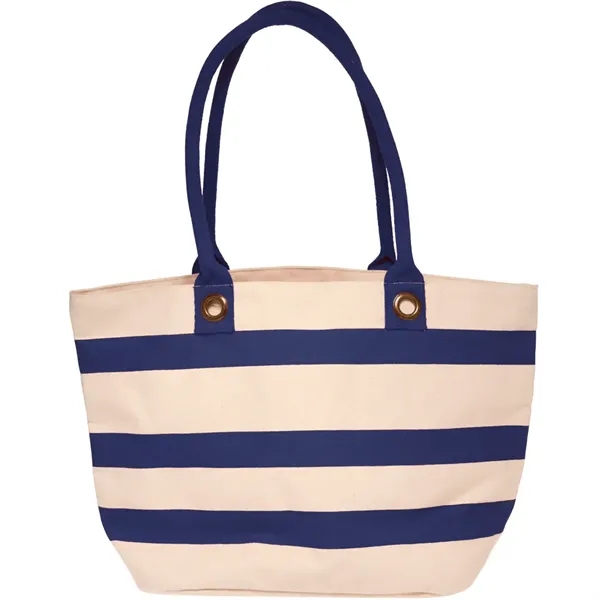18.25W x 11H inch Striped Sailor Canvas Tote Bags - Image 3